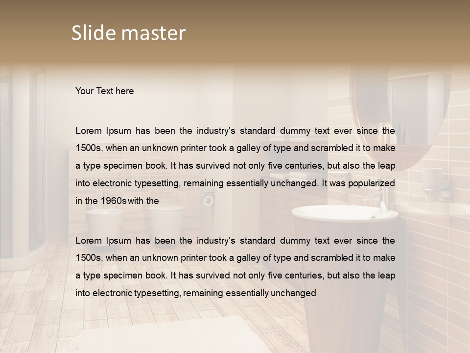 Home Bath Pan PowerPoint Template