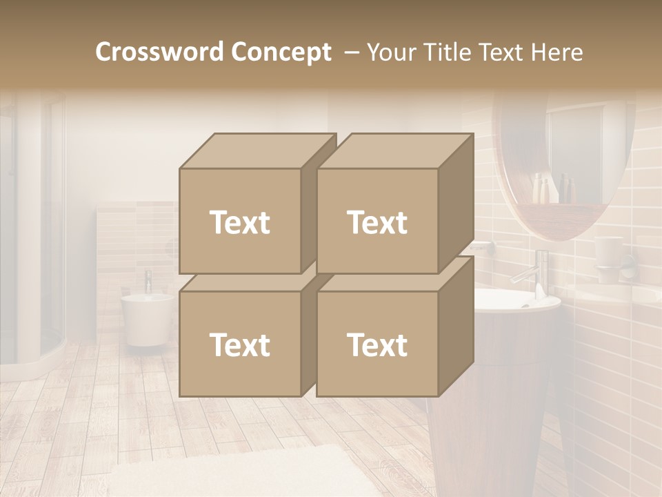 Home Bath Pan PowerPoint Template