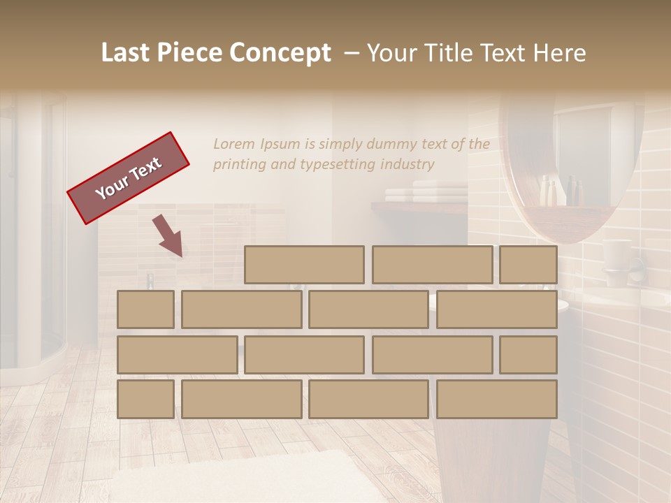 Home Bath Pan PowerPoint Template