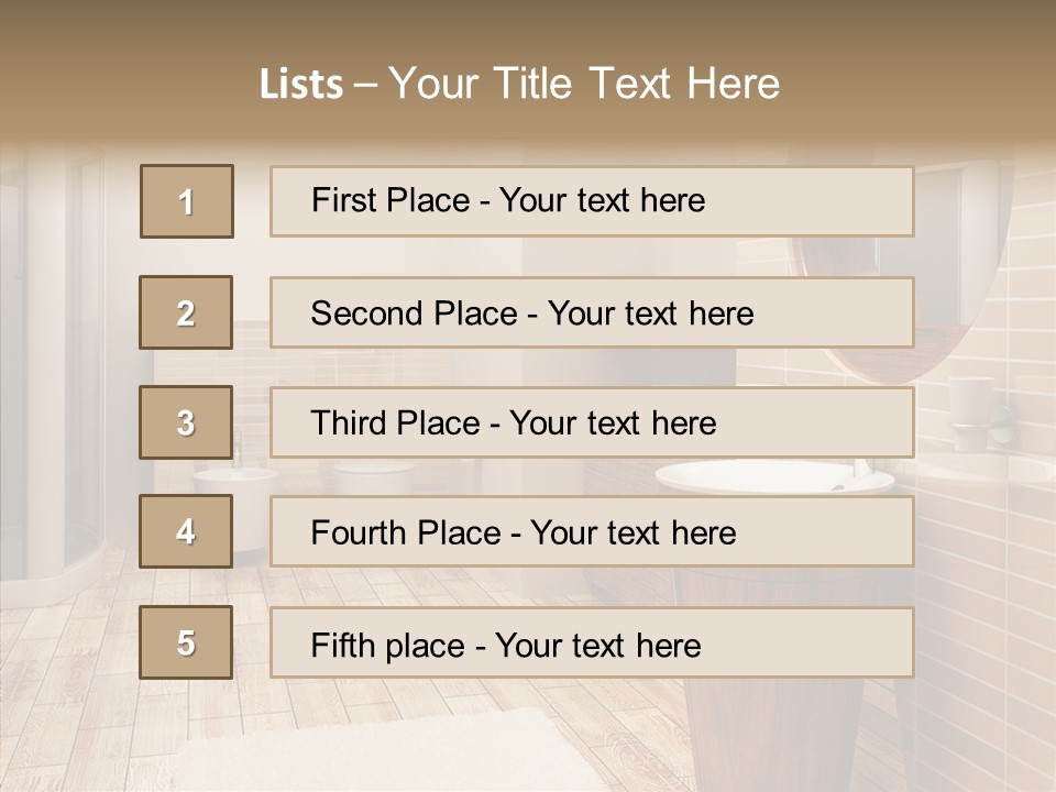 Home Bath Pan PowerPoint Template
