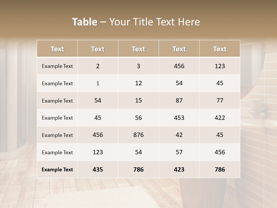 Home Bath Pan PowerPoint Template