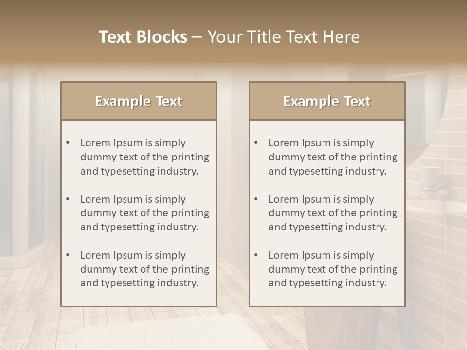 Home Bath Pan PowerPoint Template
