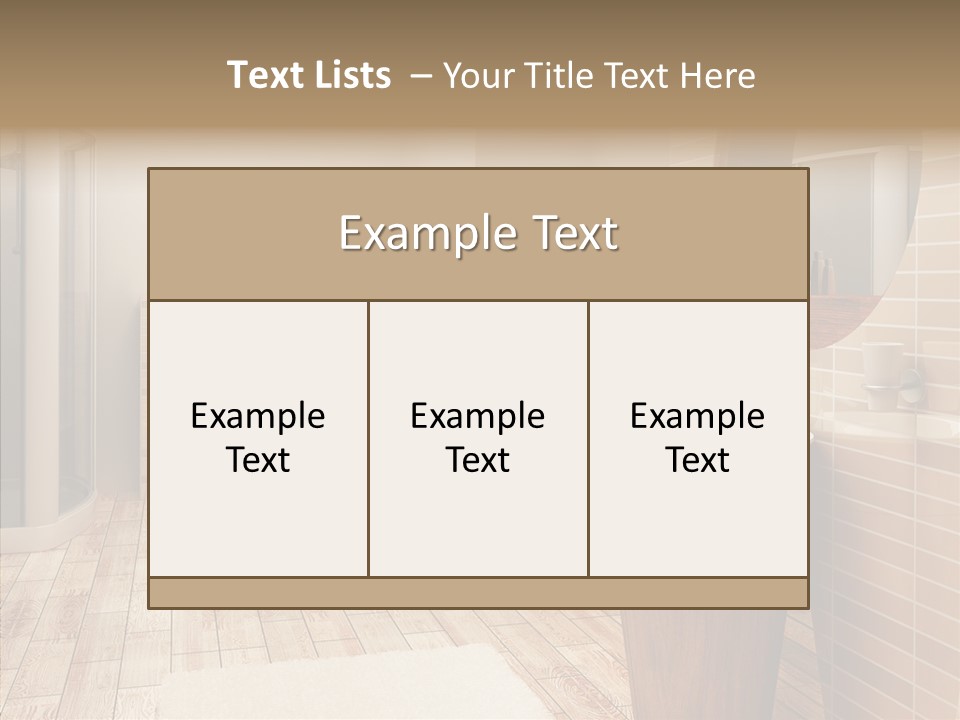 Home Bath Pan PowerPoint Template