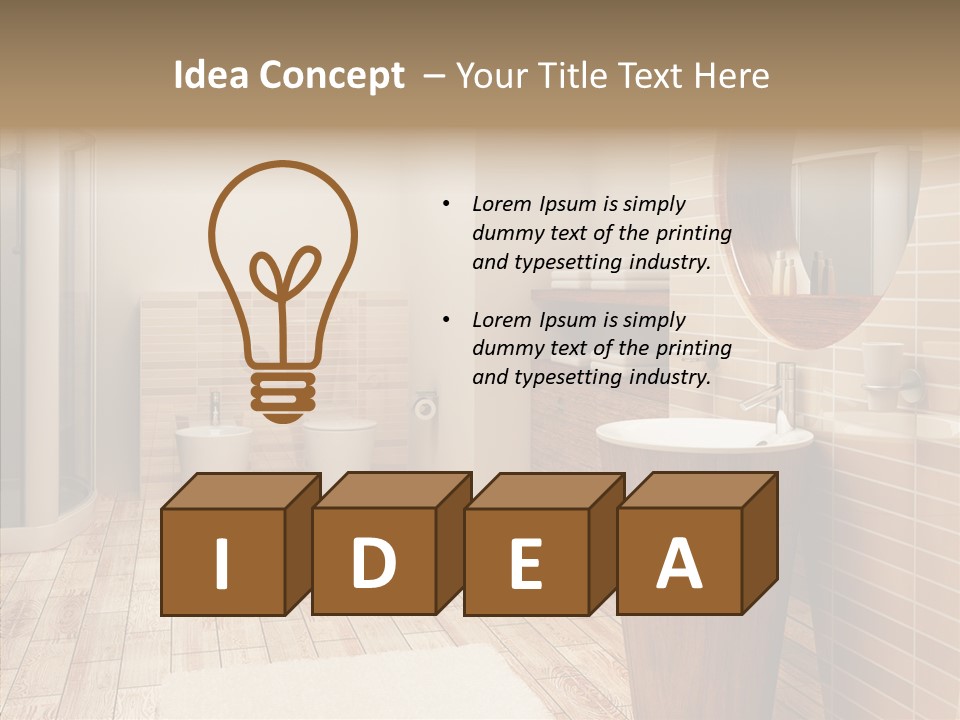 Home Bath Pan PowerPoint Template