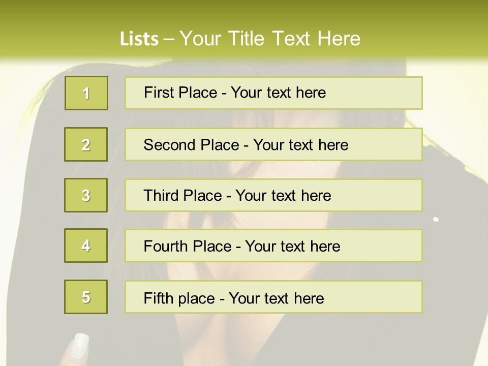 Woman Cheerful Natural PowerPoint Template