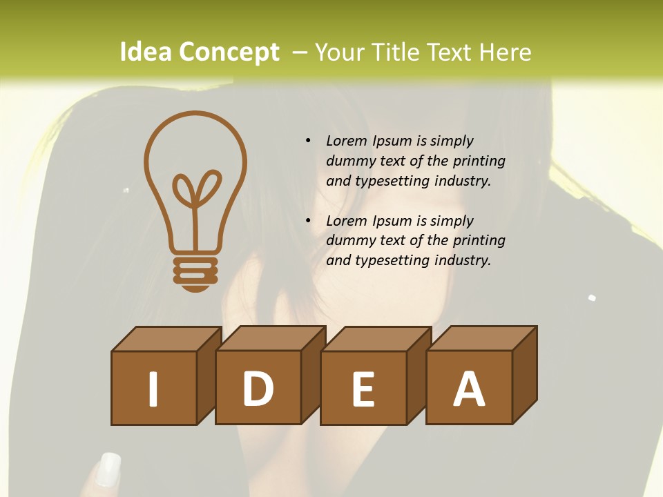 Woman Cheerful Natural PowerPoint Template