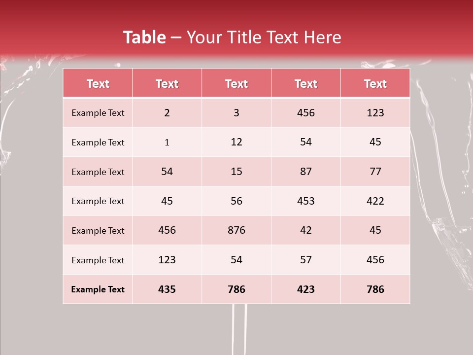 Food Water Spirit PowerPoint Template