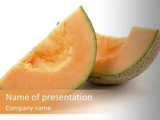 Cantaloupe Juicy Healthy PowerPoint Template