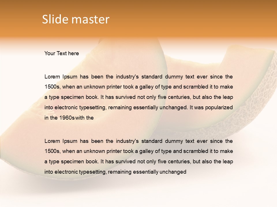 Cantaloupe Juicy Healthy PowerPoint Template