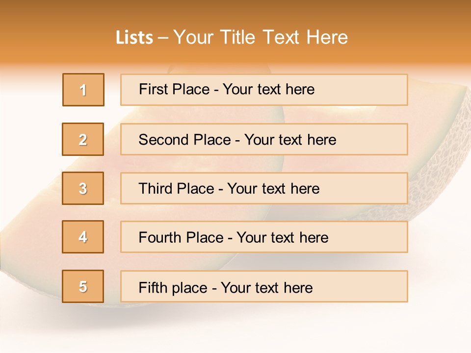 Cantaloupe Juicy Healthy PowerPoint Template