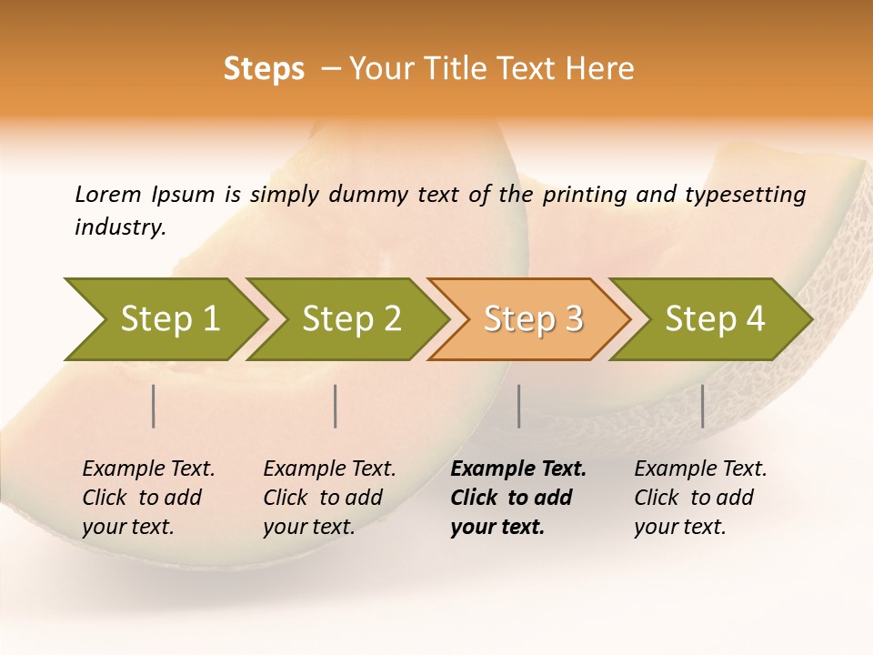 Cantaloupe Juicy Healthy PowerPoint Template