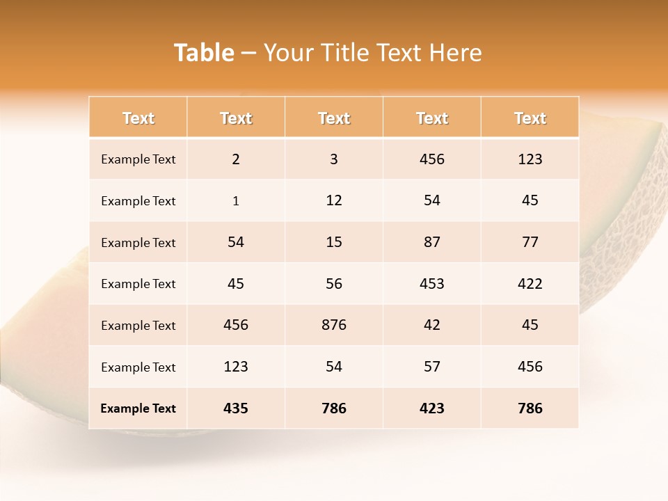 Cantaloupe Juicy Healthy PowerPoint Template