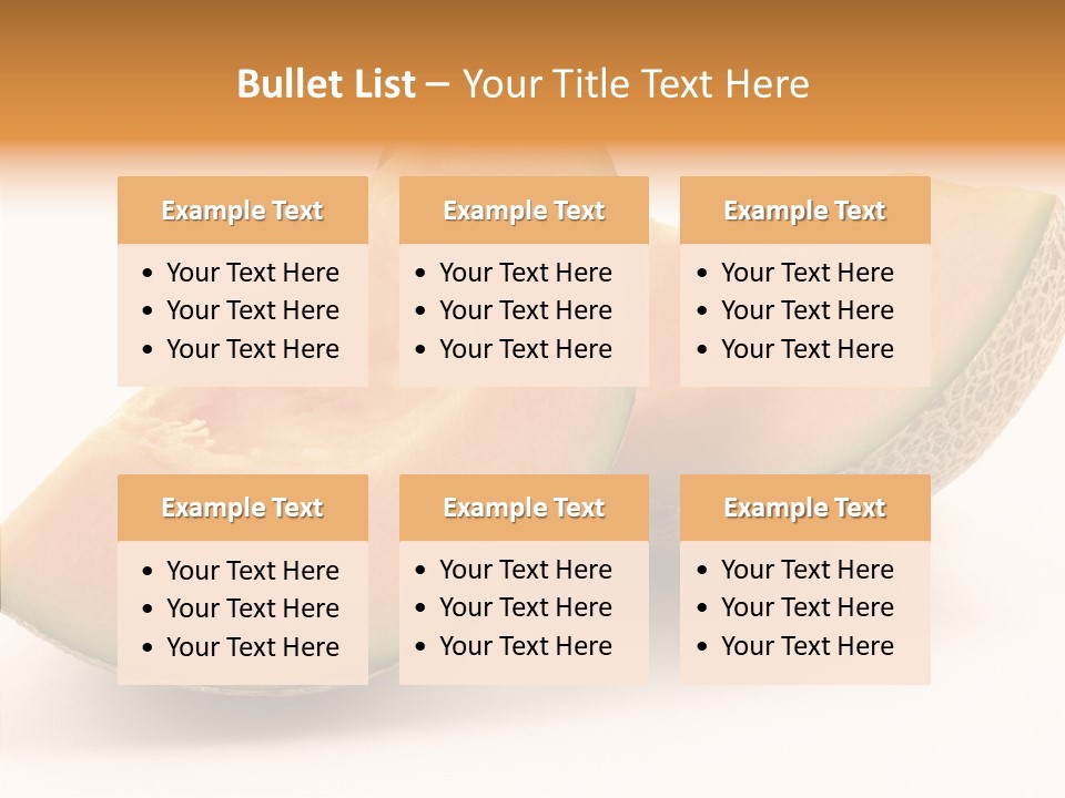 Cantaloupe Juicy Healthy PowerPoint Template