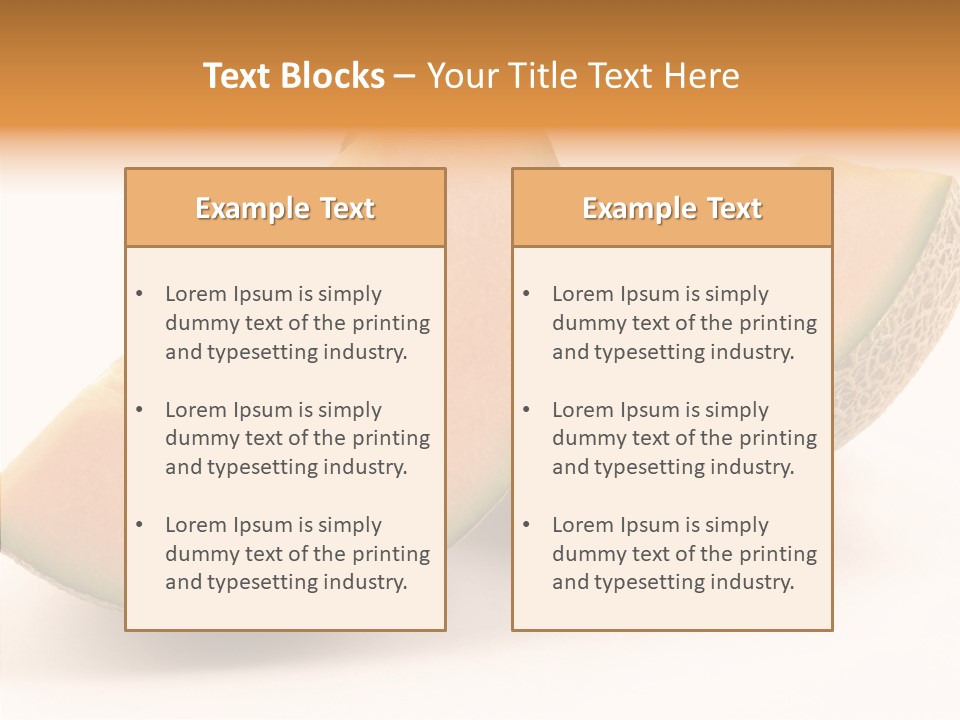 Cantaloupe Juicy Healthy PowerPoint Template