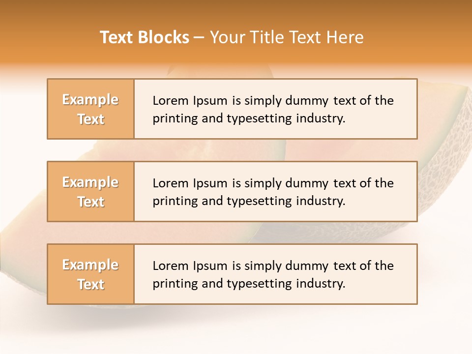 Cantaloupe Juicy Healthy PowerPoint Template
