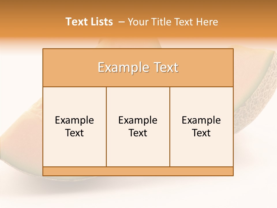 Cantaloupe Juicy Healthy PowerPoint Template