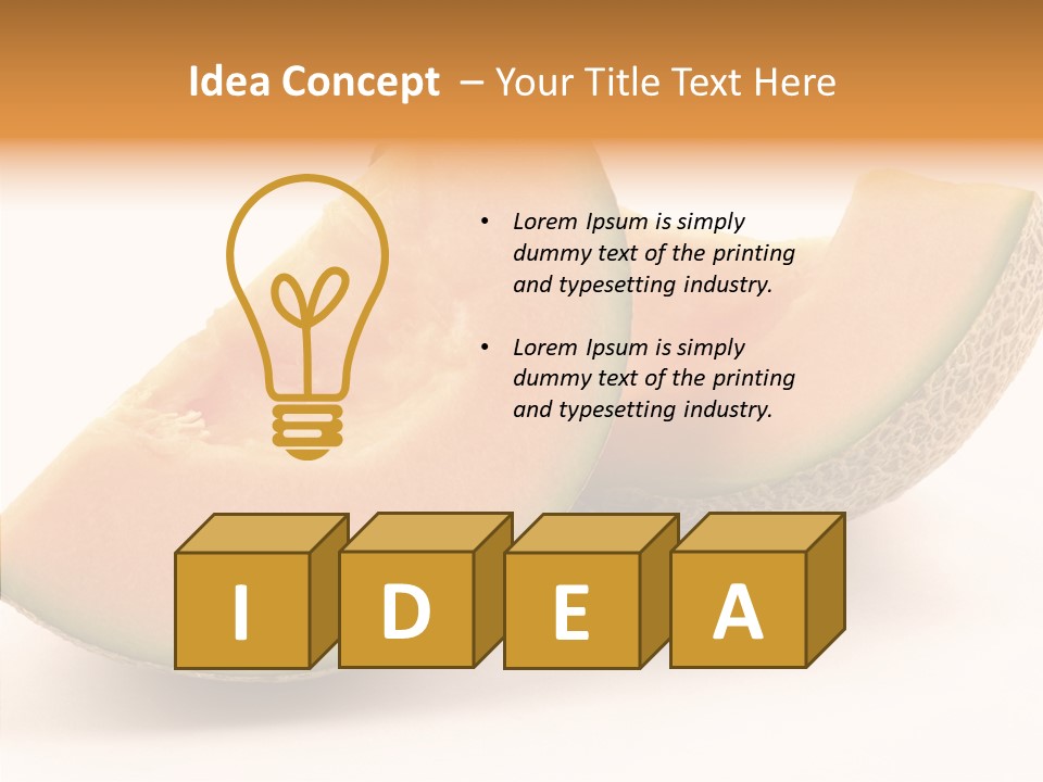 Cantaloupe Juicy Healthy PowerPoint Template