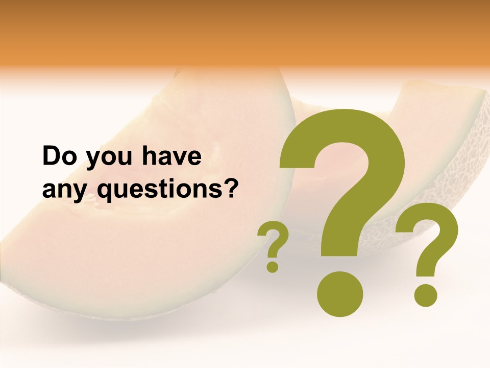 Cantaloupe Juicy Healthy PowerPoint Template