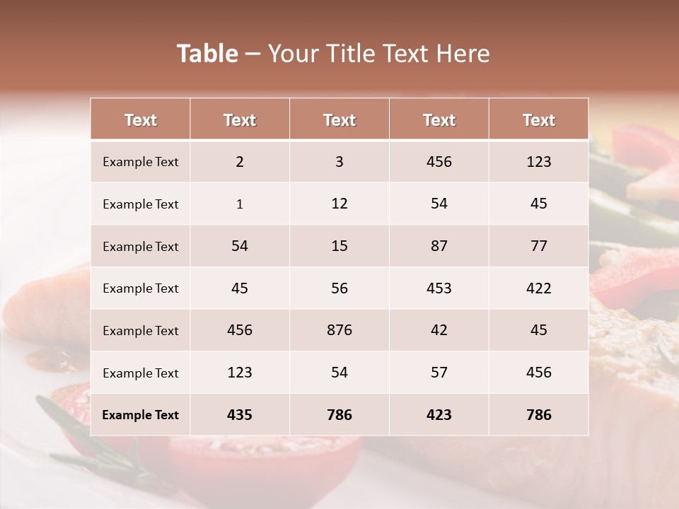 Dinner Baked Cooked PowerPoint Template