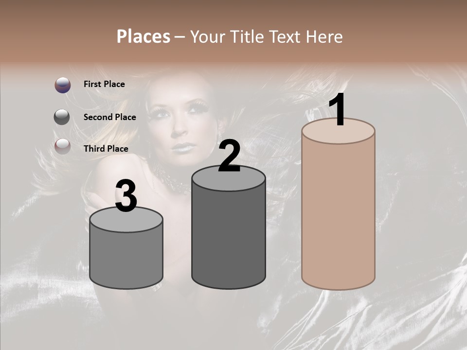 Erotic Silver Young PowerPoint Template