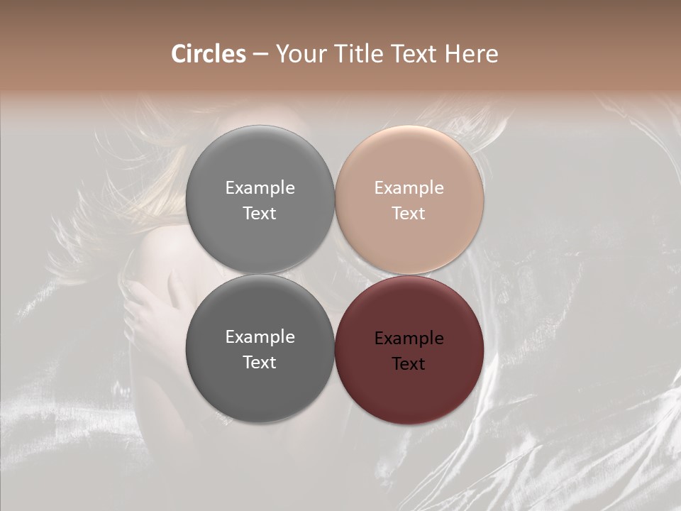 Erotic Silver Young PowerPoint Template