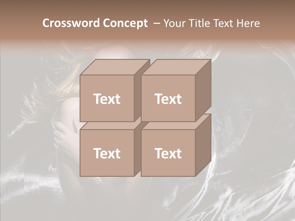 Erotic Silver Young PowerPoint Template