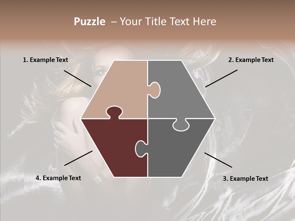 Erotic Silver Young PowerPoint Template