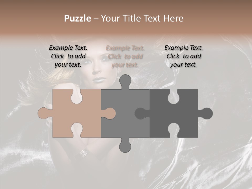 Erotic Silver Young PowerPoint Template