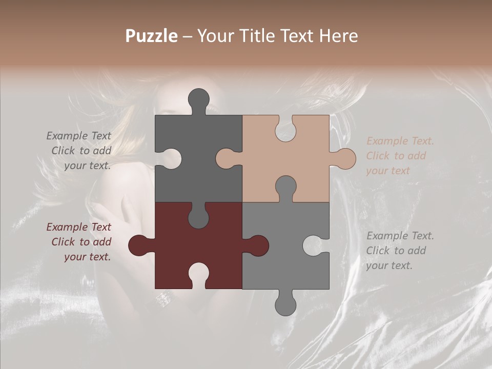 Erotic Silver Young PowerPoint Template