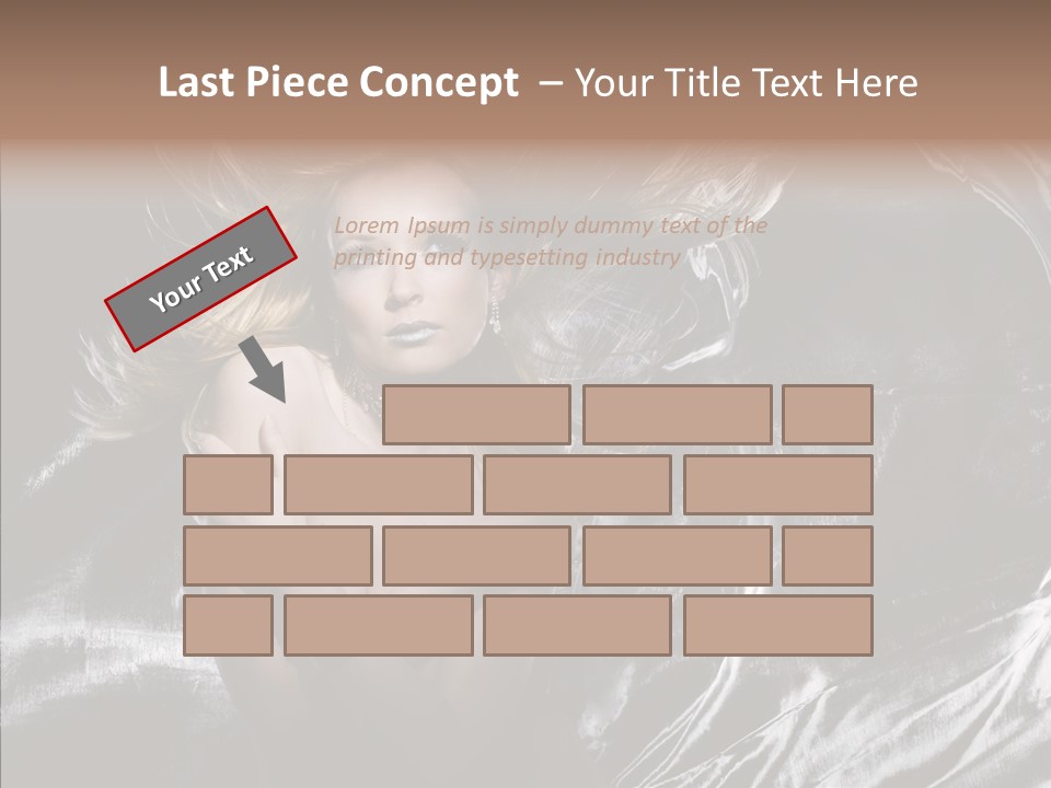 Erotic Silver Young PowerPoint Template