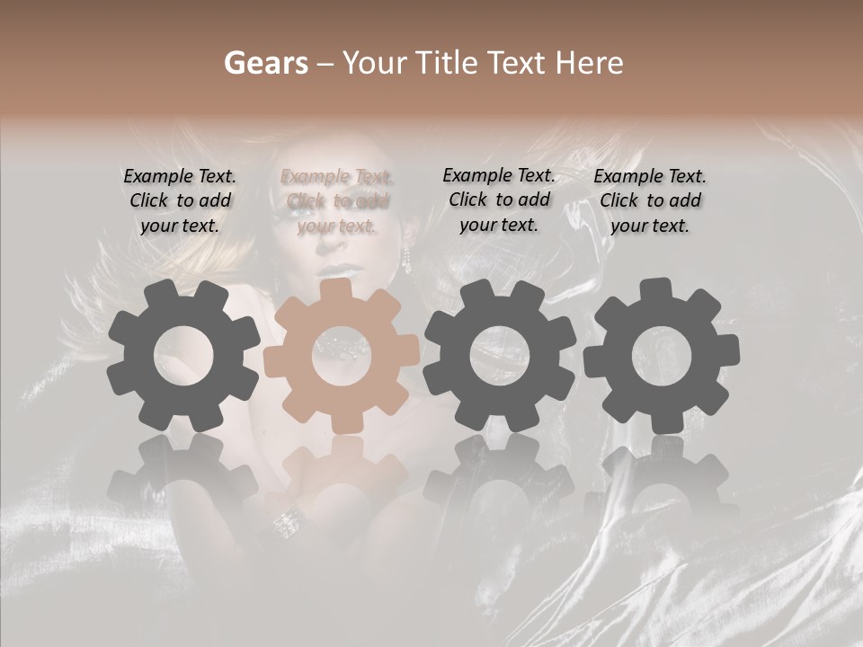 Erotic Silver Young PowerPoint Template