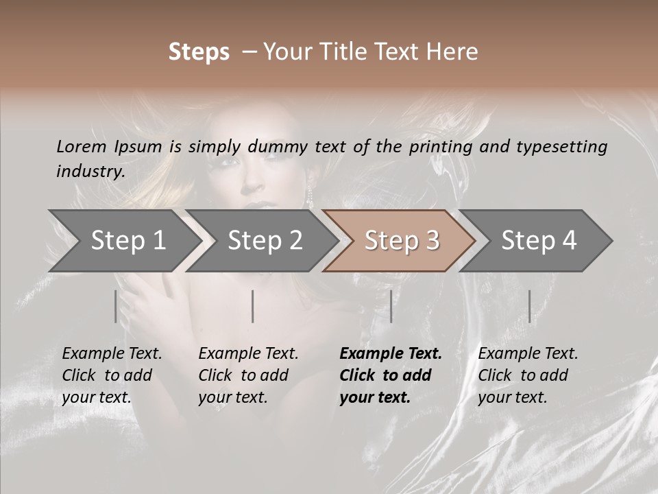 Erotic Silver Young PowerPoint Template