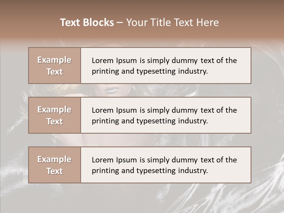 Erotic Silver Young PowerPoint Template