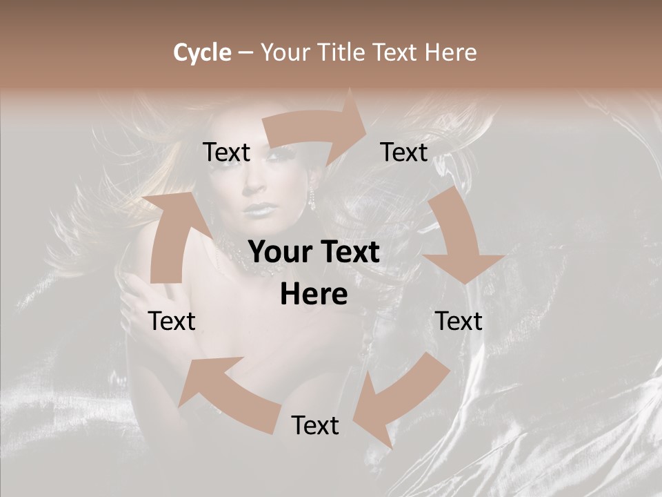 Erotic Silver Young PowerPoint Template