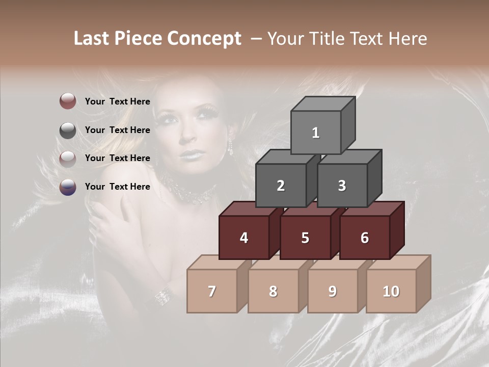 Erotic Silver Young PowerPoint Template