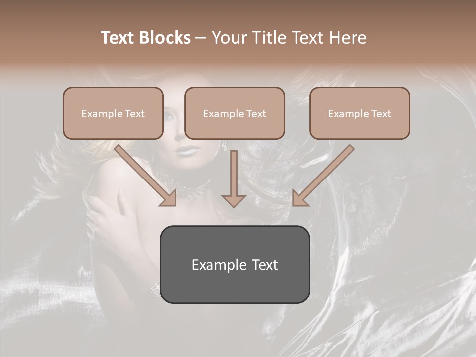 Erotic Silver Young PowerPoint Template