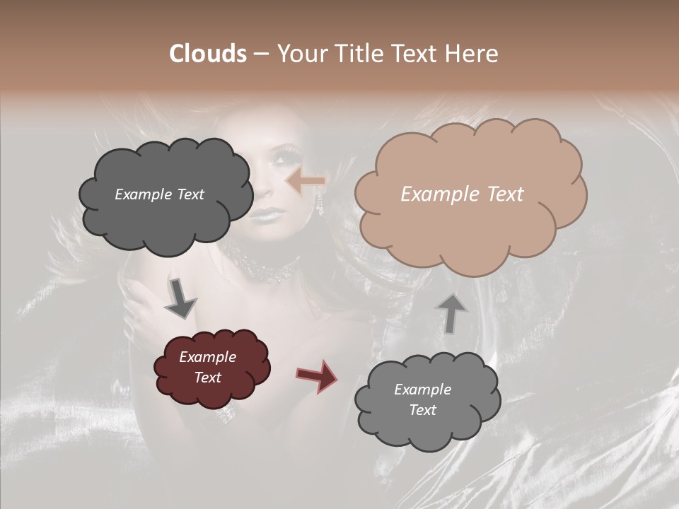 Erotic Silver Young PowerPoint Template