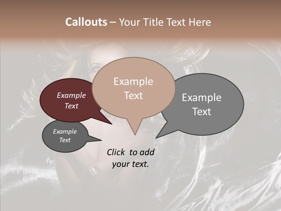 Erotic Silver Young PowerPoint Template