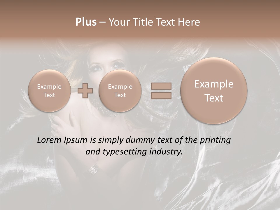 Erotic Silver Young PowerPoint Template