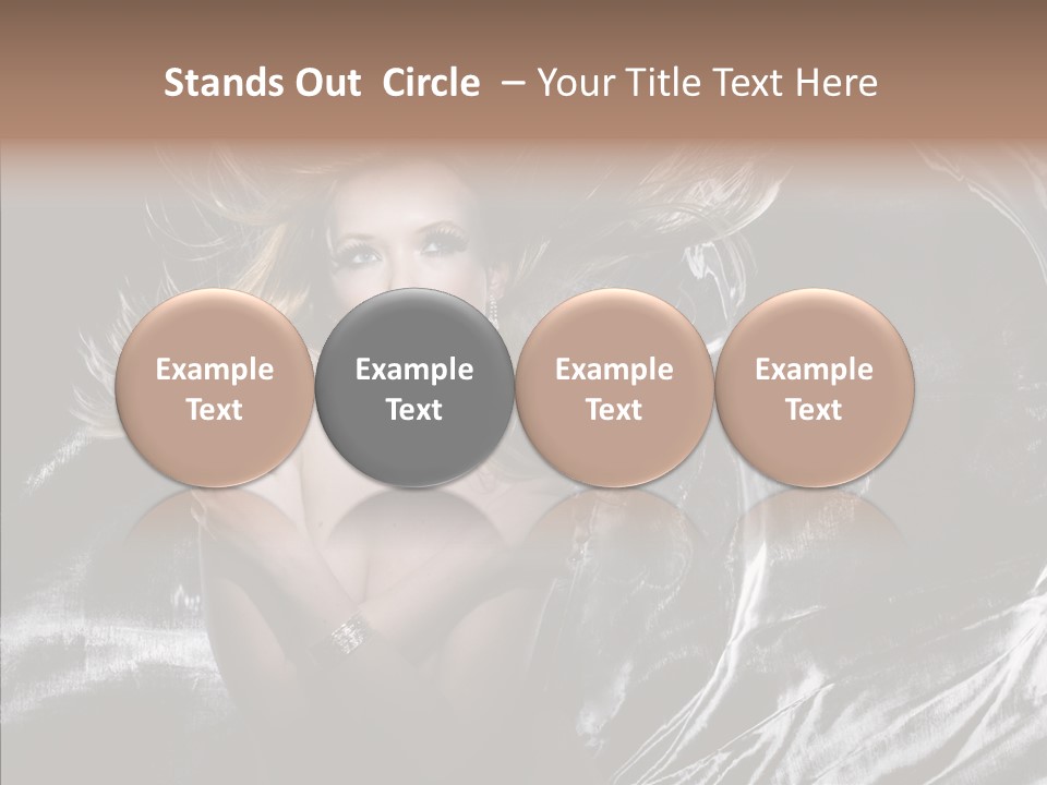 Erotic Silver Young PowerPoint Template