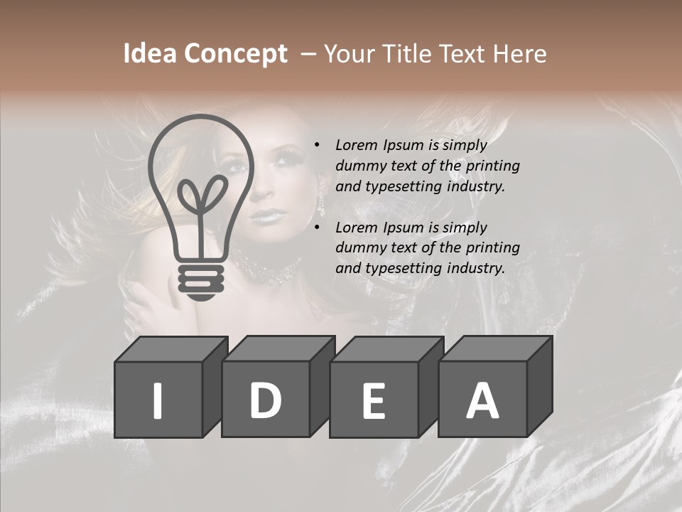 Erotic Silver Young PowerPoint Template