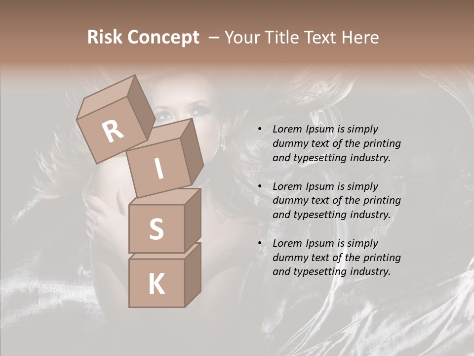 Erotic Silver Young PowerPoint Template