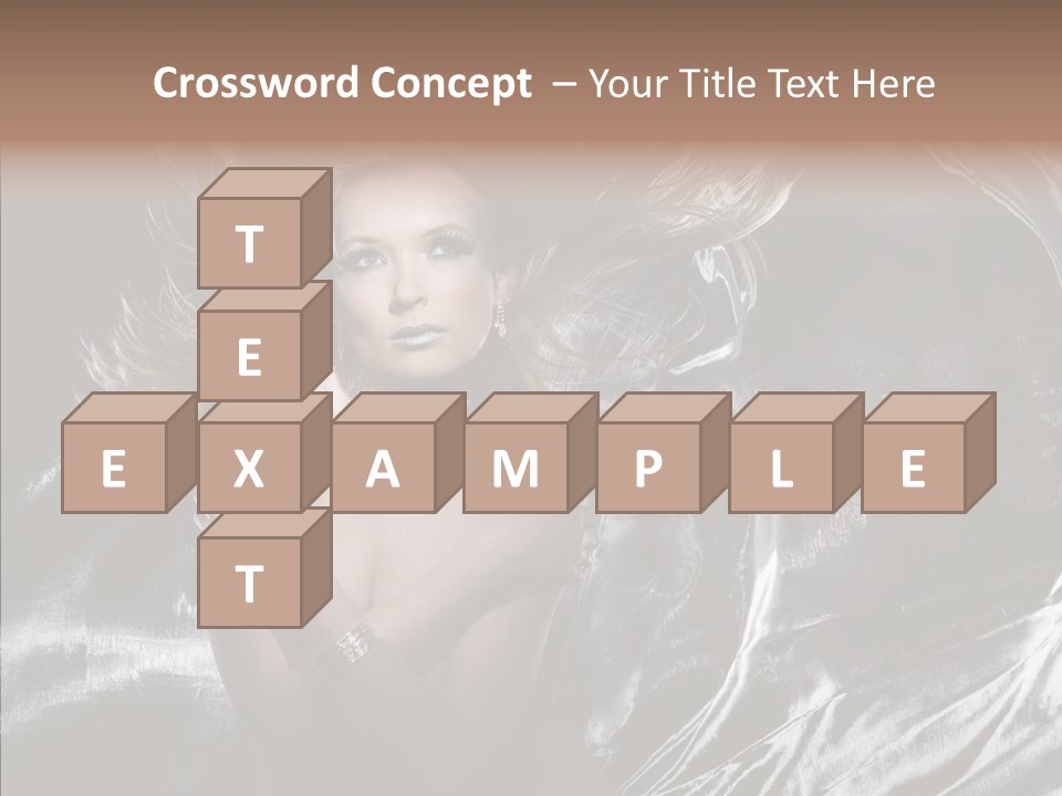 Erotic Silver Young PowerPoint Template