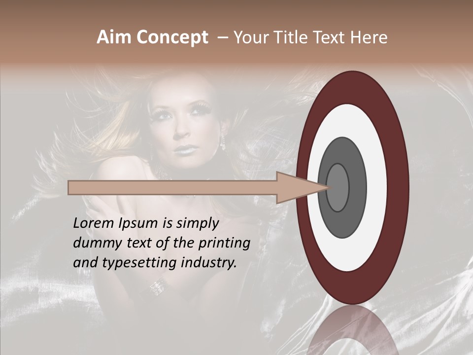 Erotic Silver Young PowerPoint Template