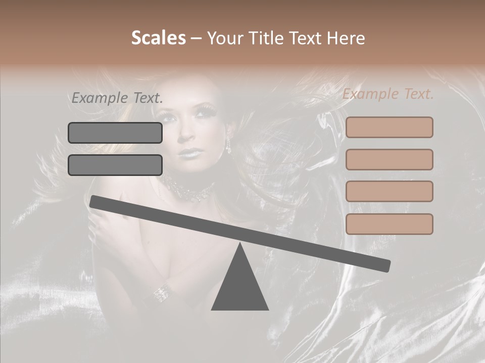 Erotic Silver Young PowerPoint Template