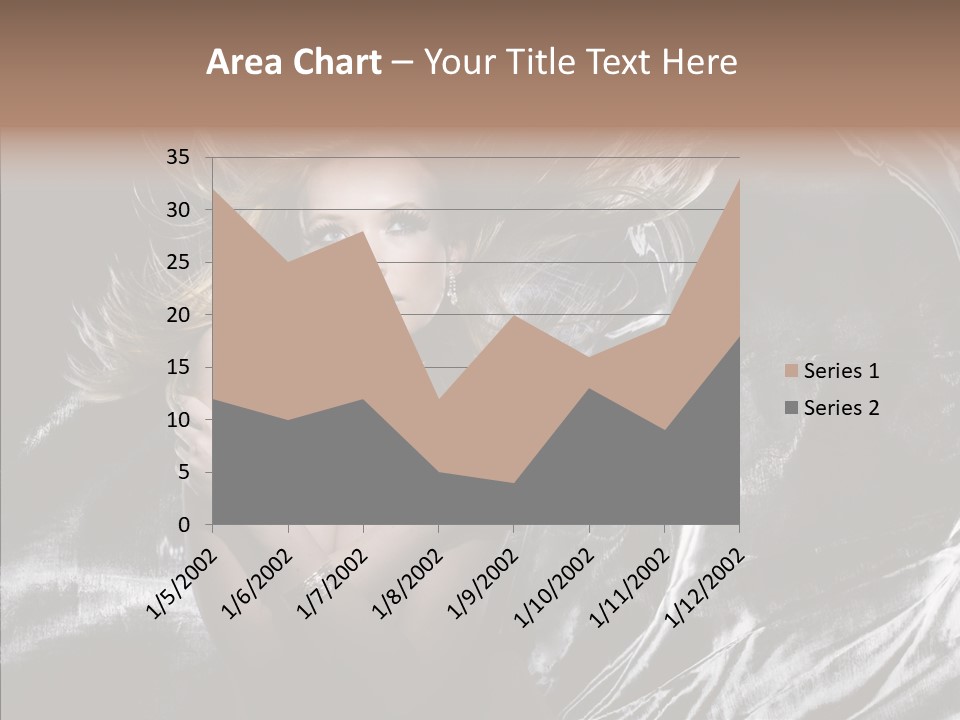 Erotic Silver Young PowerPoint Template