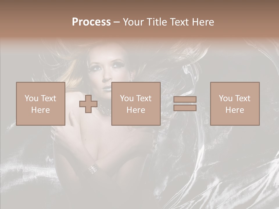 Erotic Silver Young PowerPoint Template