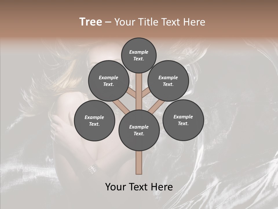 Erotic Silver Young PowerPoint Template