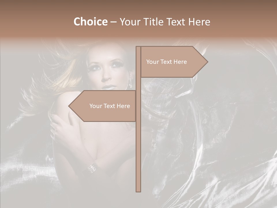 Erotic Silver Young PowerPoint Template