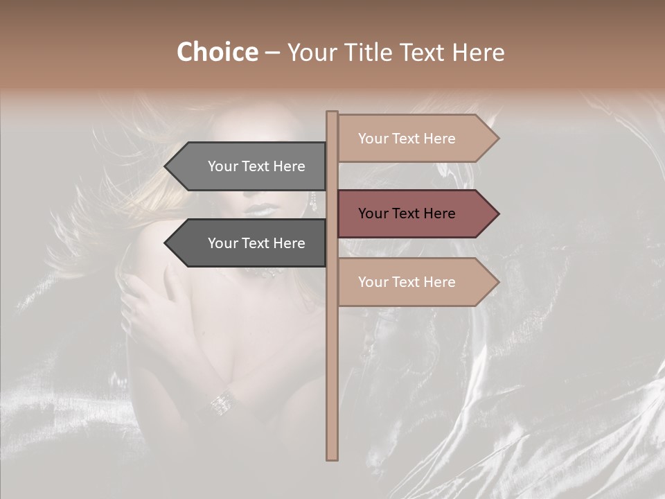 Erotic Silver Young PowerPoint Template